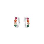 Brinco Argolinha Veneza Color Prata 925 