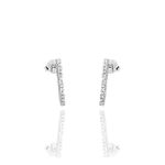 Brinco Palito Cravejado 1,6cm Prata 925