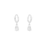 Brinco Argolinha Gota Color Prata 925 