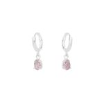Brinco Argolinha Gota Color Prata 925 