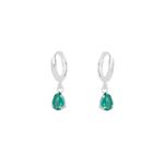 Brinco Argolinha Gota Color Prata 925 