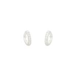 Brinco Argolinha Cravejada Duda Cristal P 0,9cm Prata 925