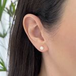 Brinco Pérola Natural 6mm Prata 925