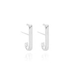 Brinco Ear Hook Liso Prata 925