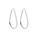 Brinco Argola Gota Fio Redondo 3,8cm Prata 925