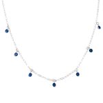 Choker Pingentes Zirconias Color Prata 925