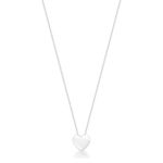 Colar Coração Liso 5mm Prata 925 
