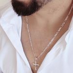 Corrente Masculina 3x1 4mm 60cm Prata 925