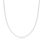 Choker Bolinhas Diamantadas 1mm 40cm Prata 925