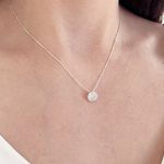 Colar Pingente Chuveiro Cristal Prata 925
