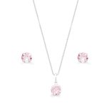 Conjunto Ponto de Luz Color 6mm Prata 925