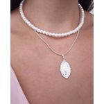 Choker Pérolas 6mm Prata 925