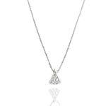 Colar Pingente Nossa Senhora Cravejado 0,8cm Prata 925