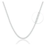 Colar Corrente Pipoca 2mm 45cm Prata 925