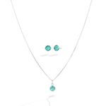 Conjunto Ponto De Luz 4mm Color Prata 925