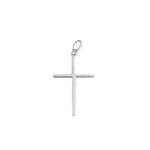 Pingente Cruz Lisa 3cm Prata 925