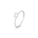 Anel Solitário Charlotte Prata 925