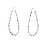 Brinco Argola Gota Torcida 5,5cm Prata