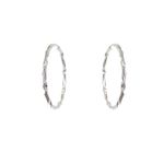 Brinco Argola Torcida 3,8cm Prata 925