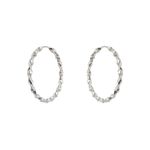 Brinco Argola Torcida 3,5cm Prata 925