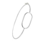 Bracelete Oval Prata 