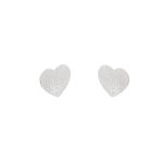 Brinco Orgânico Coração 1,5cm Prata 925
