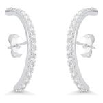 Brinco Ear Hook Cravejado Prata 925