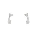 Brinco Gota Lisa 2cm Prata 925