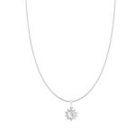 Colar Pingente Coração Cravejado 1cm Prata 925