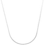 Colar Corrente Trançada Laminada 2mm 40cm Prata 925