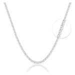 Corrente Pipoca 2,5mm 60cm Prata 925