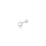 Piercing de Furo Bolinha 3mm Prata 925