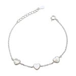Pulseira Coração Madrepérola Prata 925