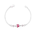 Pulseira Infantil Borboleta Zirconias Prata 925