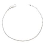 Pulseira Corrente Trançada Laminada 2mm Prata 925