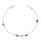 Pulseira Zircônias Color Prata 925