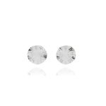 Brinco Orgânico Redondo Texturizado 1,1cm Prata 925