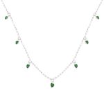 Choker Cartier Corações Esmeralda Prata 925