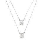 Escapulário São Jorge e Jesus 65cm Prata 925