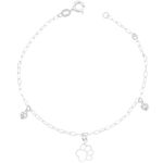 Tornozeleira Patinha Zirconias Prata 925