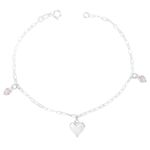 Pulseira Corações II Zircônia Color Prata 925
