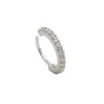 Piercing Argola Cravejada Trágus 1,8cm Prata 925
