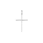 Pingente Cruz Lisa 3,5cm Prata 925