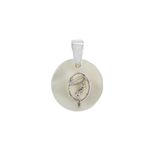 Pingente Medalha Nossa Senhora Madrepérola Prata 925