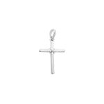 Pingente Crucifixo Liso 2cm Prata 925 