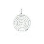Pingente Medalha Pai Nosso 1,9cm Prata 925