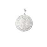 Pingente São Bento 3cm Prata 925 
