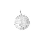 Pingente São Bento 3cm Prata 925 