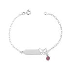 Pulseira Infantil Plaquinha Borboleta Prata 925