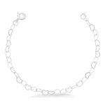 Pulseira Infantil Corações Prata 925